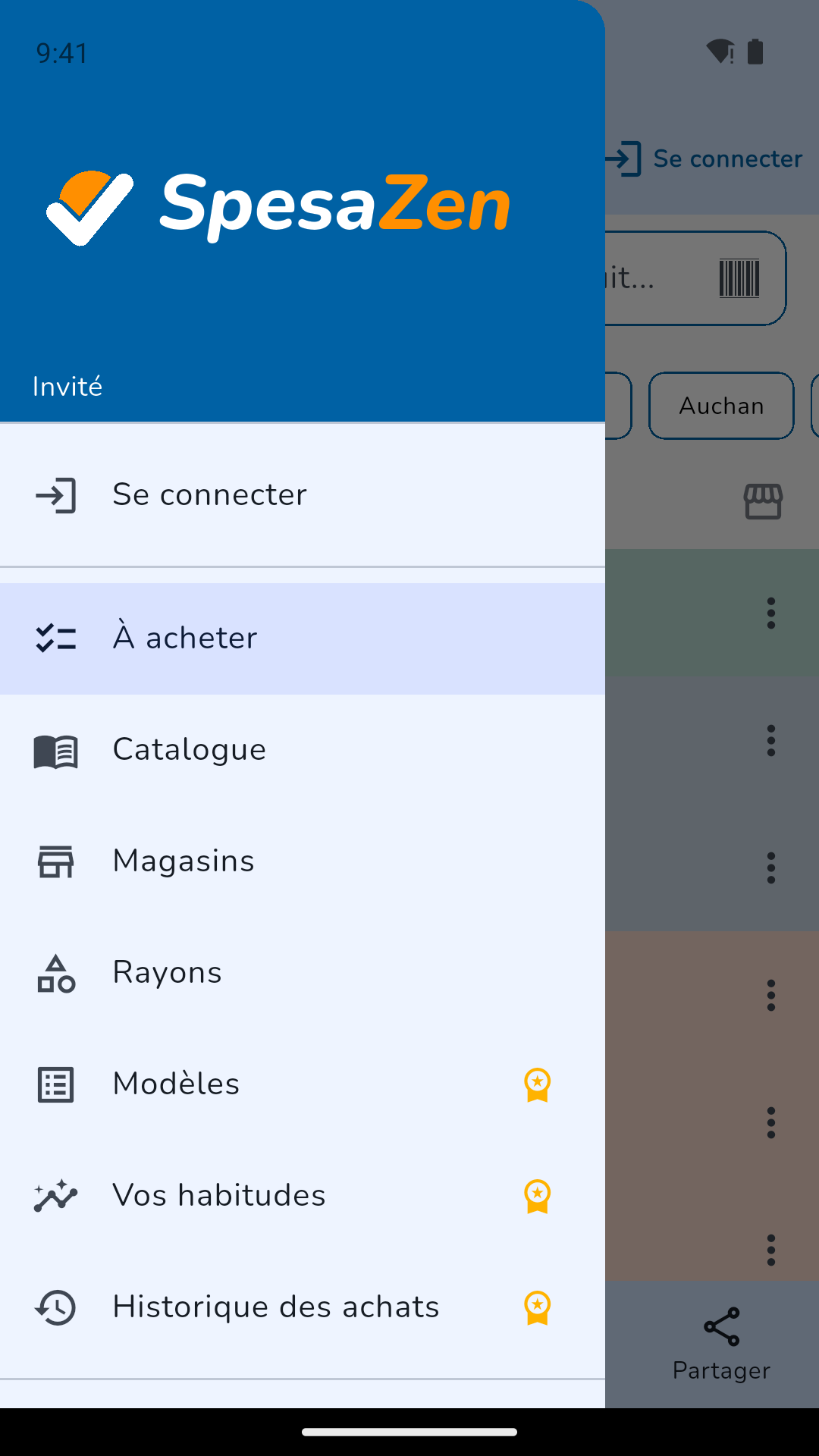 Menu laterale